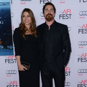 Christian Bale et sa femme Sibi Blazic - Première du film "The Big Short" au AFI Fest, à Hollywood le 12 novembre 2015.