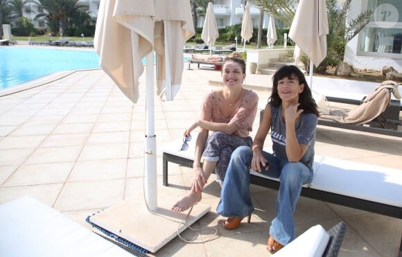 Exclusif - Olivia Côte et Romane Bohringer - Escapade des stars au Radisson Blu Palace Resort & Thalasso à Djerba en Tunisie le 7 novembre 2015.