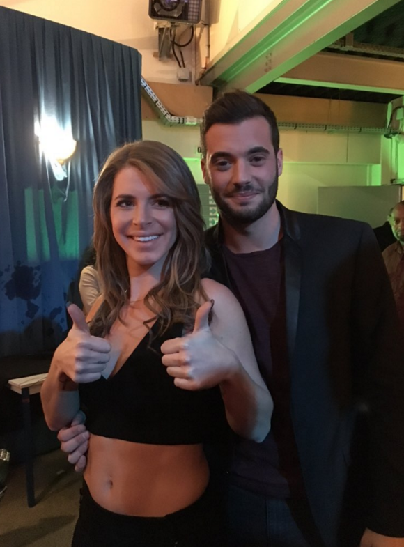 Emilie, gagnante de Secret Story 9 et son frère Loïc, le 14 novembre 2015.