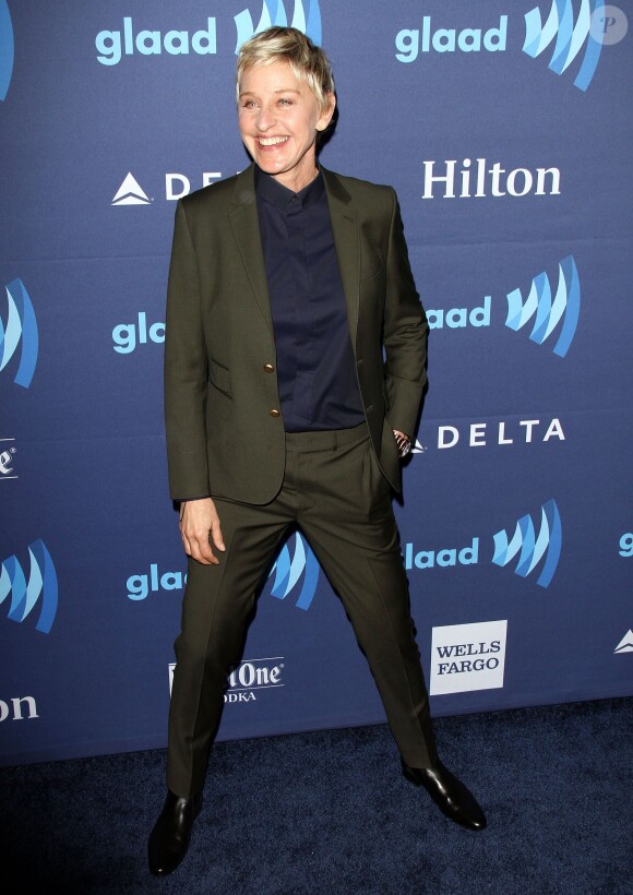 Ellen DeGeneres - People lors de la 26ème cérémonie des GLAAD Media Awards à Beverly Hills, le 21 mars 2015.