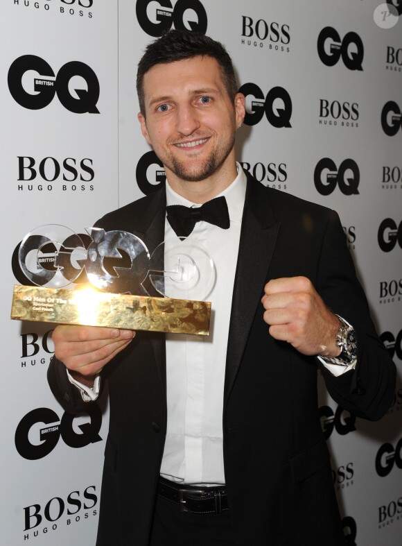 Carl Froch, sacré sportif de l'année lors des GQ Men of the Year Awards à la Royal Opera House de Londres, le 3 septembre 2013