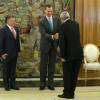 Le roi Felipe VI reçoit le roi Abdullah II de Jordanie au palais de la Zarzuela à Madrid en Espagne le 20 novembre 2015