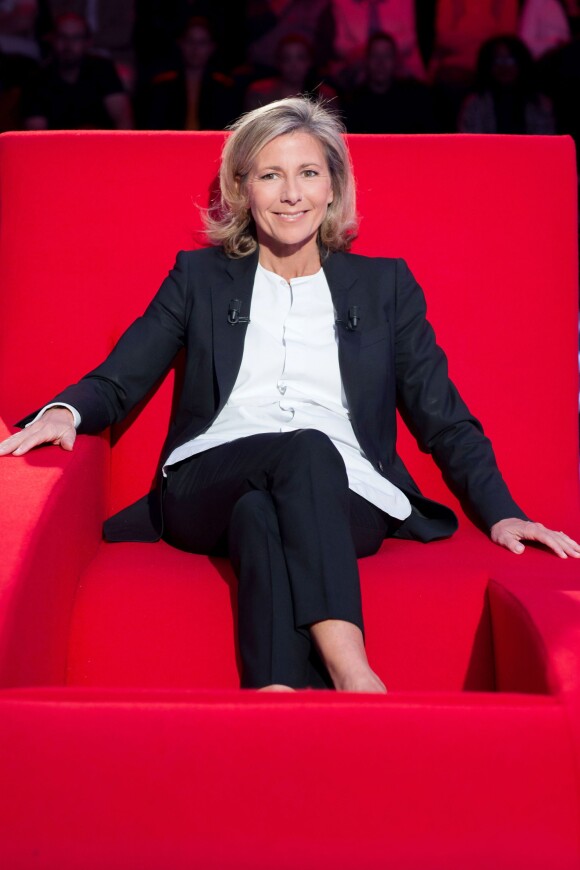 Exclusif - Claire Chazal dans l'émission Le Divan présentée par Marc-Olivier Fogiel, le 23 mai 2015.