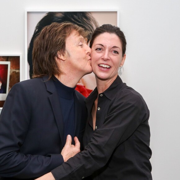 Sir Paul McCartney et Mary McCartney - Vernissage de l'exposition Linda McCartney et Mary McCartney: Mother Daughter à la galerie Gagosian, le 20 novembre 2015.