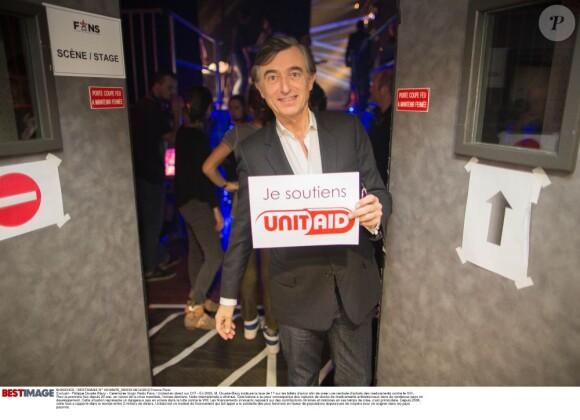 Philippe Douste-Blazy lors de la soirée Unitaid retransmise en direct sur D17, samedi 8 décembre 2012 à Paris.