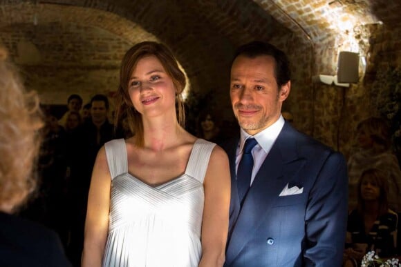 Mariage de Stefano Accorsi (44 ans) et Bianca Vitali (24 ans) à Val Tidone, Plaisance, Italie, le 23 novembre 2015.