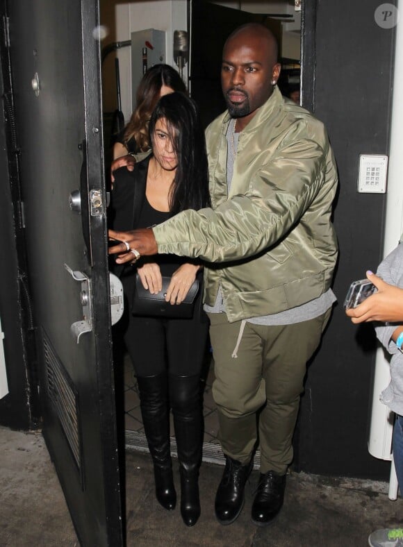 Kourtney Kardashian et Corey Gamble - People au club "Nice Guy" à West Hollywood le 22 novembre 2015.