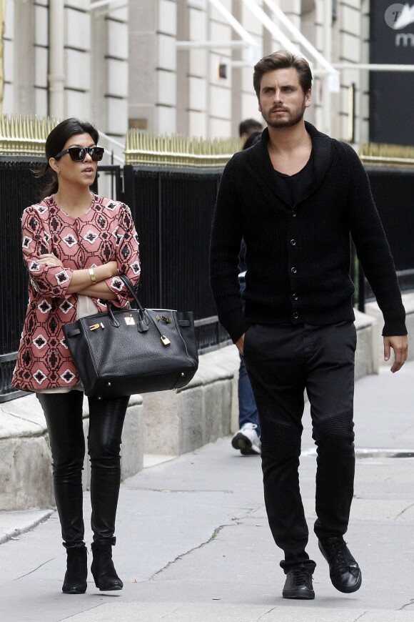 Exclusif - Kourtney Kardashian et son compagnon Scott Disick ont passé la journée à Paris, le 27 mai 2014.