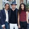 Karine Silla, Vincent Perez et leur fille Iman Perez - Défilé Bonpoint à l'Orangerie du Jardin du Luxembourg à l'occasion des 40 ans de la marque le 3 octobre 2015