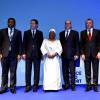 Aminata Maiga Keita, la première dame du Mali, et le prince Albert II de Monaco participaient à la cérémonie d'ouverture du forum international "Peace and Sport" au Grimaldi Forum à Monaco le 25 novembre 2015. © Bruno Bebert / Bestimage
