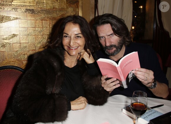 Nathalie Rykiel et Frédéric Beigbeder - Le 38ème cocktail des écrivains dans les salons du Fouquet's à Paris, le 26 novembre 2015. © Marc Ausset-Lacroix