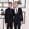 Neil Patrick Harris et son mari David Burtka - 57e soirée annuelle des Grammy Awards au Staples Center à Los Angeles, le 8 février 2015.