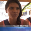 Vaimiti Teiefitu (Miss Tahiti 2015), à Tahiti, dans un reportage diffusé dans le JT de 13 heures de Jean-Pierre Pernaut, le jeudi 26 novembre 2015.