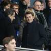 Nicolas Sarkozy, Anne Hidalgo (maire de Paris), Michèle Laroque, son compagnon François Baroin, Manuel Valls - Personnalités lors du match de football Paris Saint-Germain (PSG) -Troyes au Parc des Princes à Paris, le 28 novembre 2015.