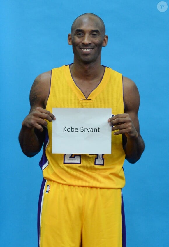 Kobe Bryant lors du "media day" des Lakers de Los Angeles à El Segundo, le 28 septembre 2015