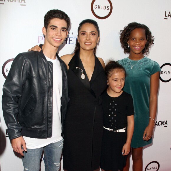 Cameron Boyce, Salma Hayek et sa fille Valentina Paloma Pinault, Quvenzhané Wallis - Première de "Kahlil Gibran's The Prophet" à Los Angeles le 29 juillet 2015.