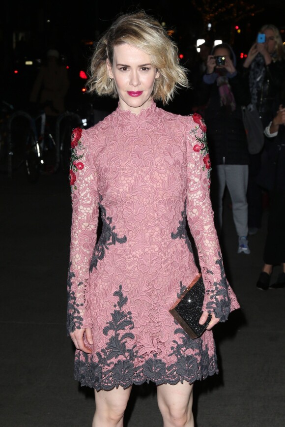 Sarah Paulson - Arrivée des people à la 8ème cérémonie annuelle "Museum Of Modern Art Film" (MOMA) en l'honneur de Cate Blanchett au Museum of Modern Art de New York, le 17 novembre 2015.