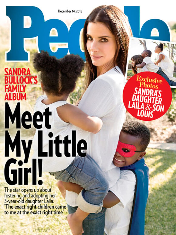 Sandra Bullock pose en couverture de People avec son fils Louis et sa fille Laila, fraîchement adoptée.