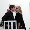 Josh Hartnett et sa compagne Tamsin Egerton (enceinte) - Vernissage du salon d'art contemporain "Frieze" à Londres le 13 octobre 2015.