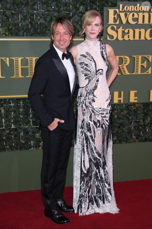 Nicole Kidman et son mari Keith Urban - Soirée "Evening Standard Theatre Awards" à Londres le 23 novembre 2015