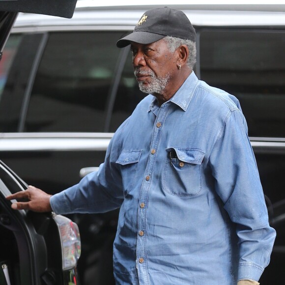 Morgan Freeman arrive à son hôtel à New York, le 9 octobre 2015