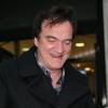 Quentin Tarantino quitte les studios de la BBC Radio à Londres le 11 décembre 2015.