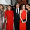 Olga Kurylenko, Valeria Golino, Valeria Bruni Tedeschi, Sidney Toledano, Elsa Zylberstein, Karine Silla - Dîner Dior à l'hôtel Royal Mansour lors du 15ème Festival international du film de Marrakech, le 11 décembre 2015.