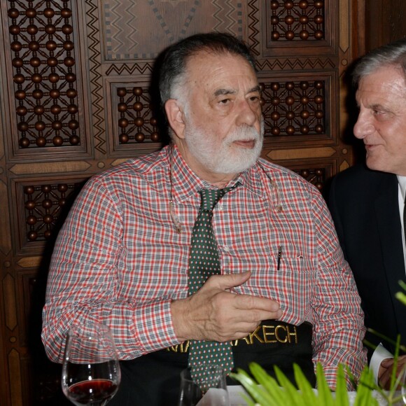 Francis Ford Coppola et Sidney Toledano - Dîner Dior à l'hôtel Royal Mansour lors du 15ème Festival international du film de Marrakech, le 11 décembre 2015.