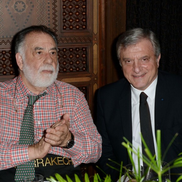 Francis Ford Coppola et Sidney Toledano - Dîner Dior à l'hôtel Royal Mansour lors du 15ème Festival international du film de Marrakech, le 11 décembre 2015.