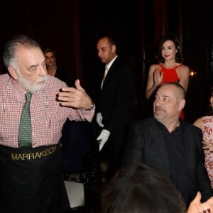 Francis Ford Coppola, Jean-Pierre Jeunet, Olga Kurylenko, Elsa Zylberstein, Sidney Toledano, Mélita Toscan du Plantier - Dîner Dior à l'hôtel Royal Mansour lors du 15ème Festival international du film de Marrakech, le 11 décembre 2015.