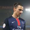 Zlatan Ibrahimovic lors du match de Ligue 1 PSG-Lyon lors de la 18e journée au Parc des Princes à Paris, le 13 décembre 2015.