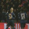 Zlatan Ibrahimovic lors du match de Ligue 1 PSG-Lyon lors de la 18e journée au Parc des Princes à Paris, le 13 décembre 2015.