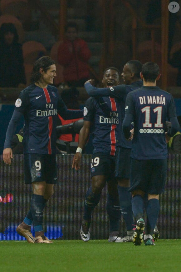 Serge Aurier lors du match de Ligue 1 PSG-Lyon lors de la 18e journée au Parc des Princes à Paris, le 13 décembre 2015.