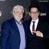 George Lucas et J.J. Abrams - Avant-première du film Star Wars : Le Réveil de la force à Hollywood au Chinese Theater (Los Angeles), le 14 décembre 2015