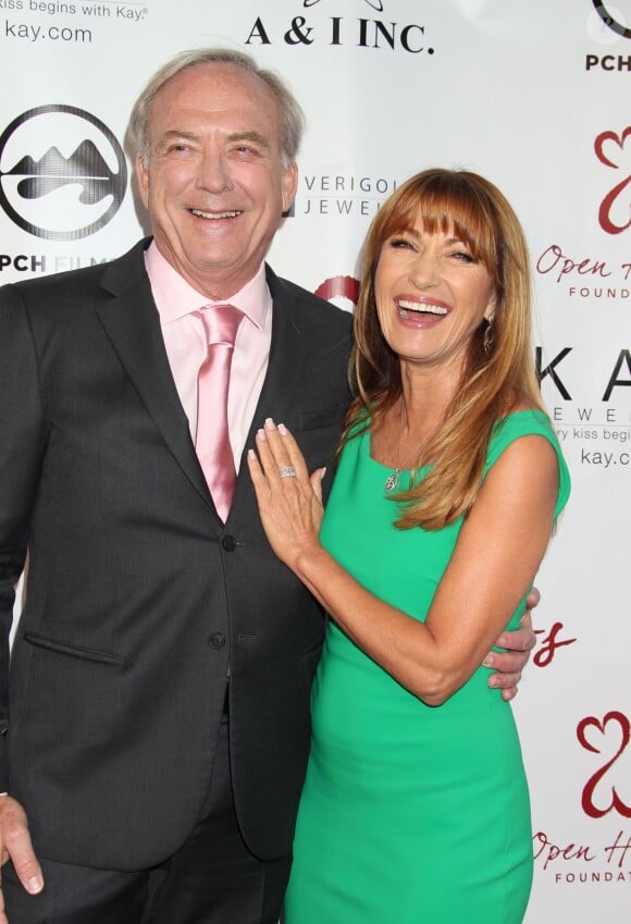 James Keach et son ex-femme Jane Seymour lors du 4ème gala annuel de la fondation "The Open Hearts Foundation" à Malibu, le 10 mai 2014.