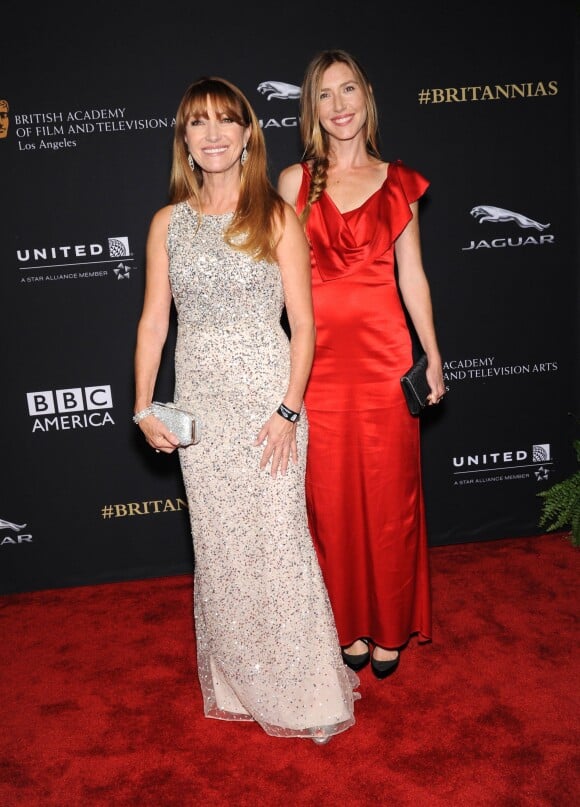Jane Seymour et sa fille Katherine Flynn - Cérémonie des BAFTA Los Angeles Jaguar Britannia Awards 2014 à l'hôtel Beverly Hilton à Los Angeles, le 30 octobre 2014.