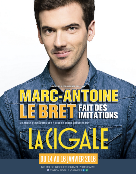 Marc-Antoine Le Bret fait des imitations à La Cigale, du 14 au 16 janvier 2016