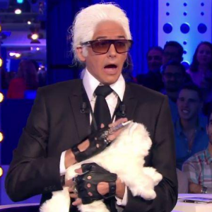 Marc-Antoine Le Bret dans la peau de Karl Lagerfeld dans ONPC