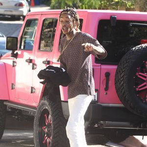 Amber Rose et son mari Wiz Khalifa emmènent leur fils Sebastian jouer au parc à Los Angeles, le 16 décembre 2015