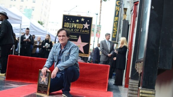 Quentin Tarantino dévoile son étoile sur Hollywood Boulevard le 21 décembre 2015.