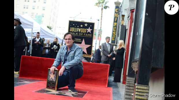 Quentin Tarantino dévoile son étoile sur Hollywood Boulevard le 21 décembre 2015.