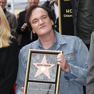 Quentin Tarantino reçoit son étoile sur le Walk of Fame à Hollywood le 21 décembre 2015.