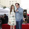 Quentin Tarantino et sa compagne Courtney Hoffman - Quentin Tarantino reçoit son étoile sur le Walk of Fame à Hollywood le 21 décembre 2015.