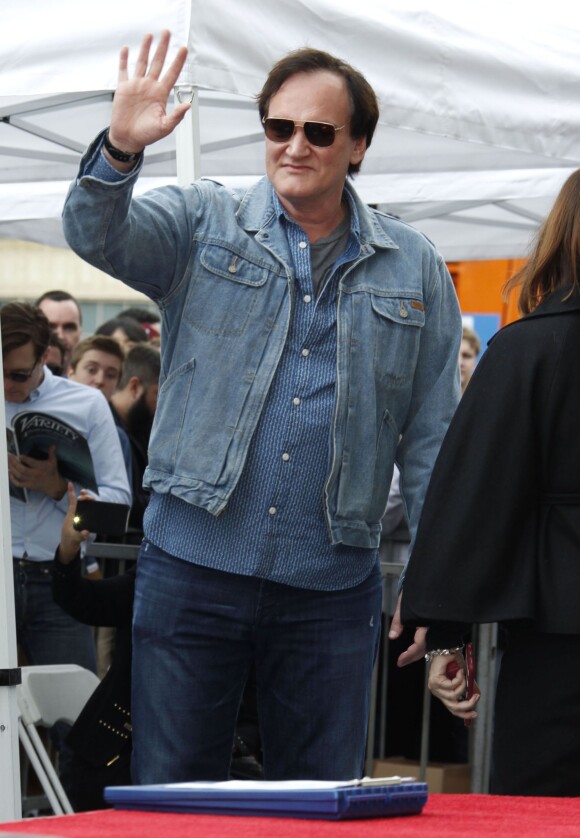 Quentin Tarantino - Quentin Tarantino reçoit son étoile sur le Walk of Fame à Hollywood le 21 décembre 2015.