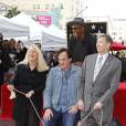 Quentin Tarantino, Samuel L. Jackson - Quentin Tarantino reçoit son étoile sur le Walk of Fame à Hollywood le 21 décembre 2015.