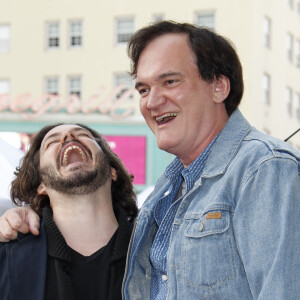 Edgar Wright, Quentin Tarantino - Quentin Tarantino reçoit son étoile sur le Walk of Fame à Hollywood le 21 décembre 2015.