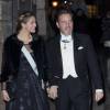 La princesse Madeleine de Suède et son mari Christopher O'Neill au gala de fin d'année de l'Académie suédoise à Stockholm le 20 décembre 2015