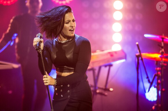 Demi Lovato sur le plateau de l'émission "Senkveld" à Oslo. Le 5 novembre 2015