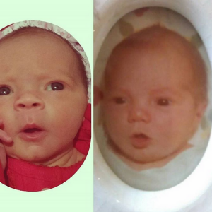 Coco Austin s'est amusée de la ressemblance entre elle et sa fille quelques semaines après sa naissance / Photo postée sur Instagram, le 17 décembre 2015.