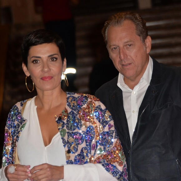 Info - Cristina Cordula et son compagnon Frédéric Cassin - Soirée de lancement d'Octobre Rose (le mois de lutte contre le cancer du sein) au Palais Chaillot à Paris le 28 septembre 2015.
